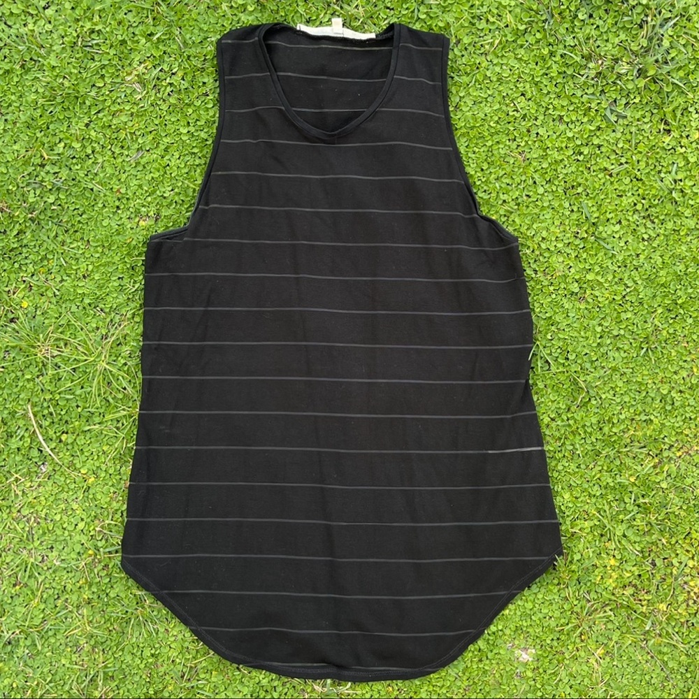 Rachel Roy Black Sleeveless sheer Tank Blouse Sz L